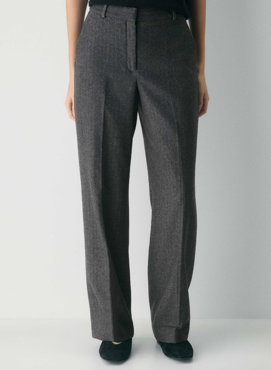 agency pant - precision wool chaney blackgrey