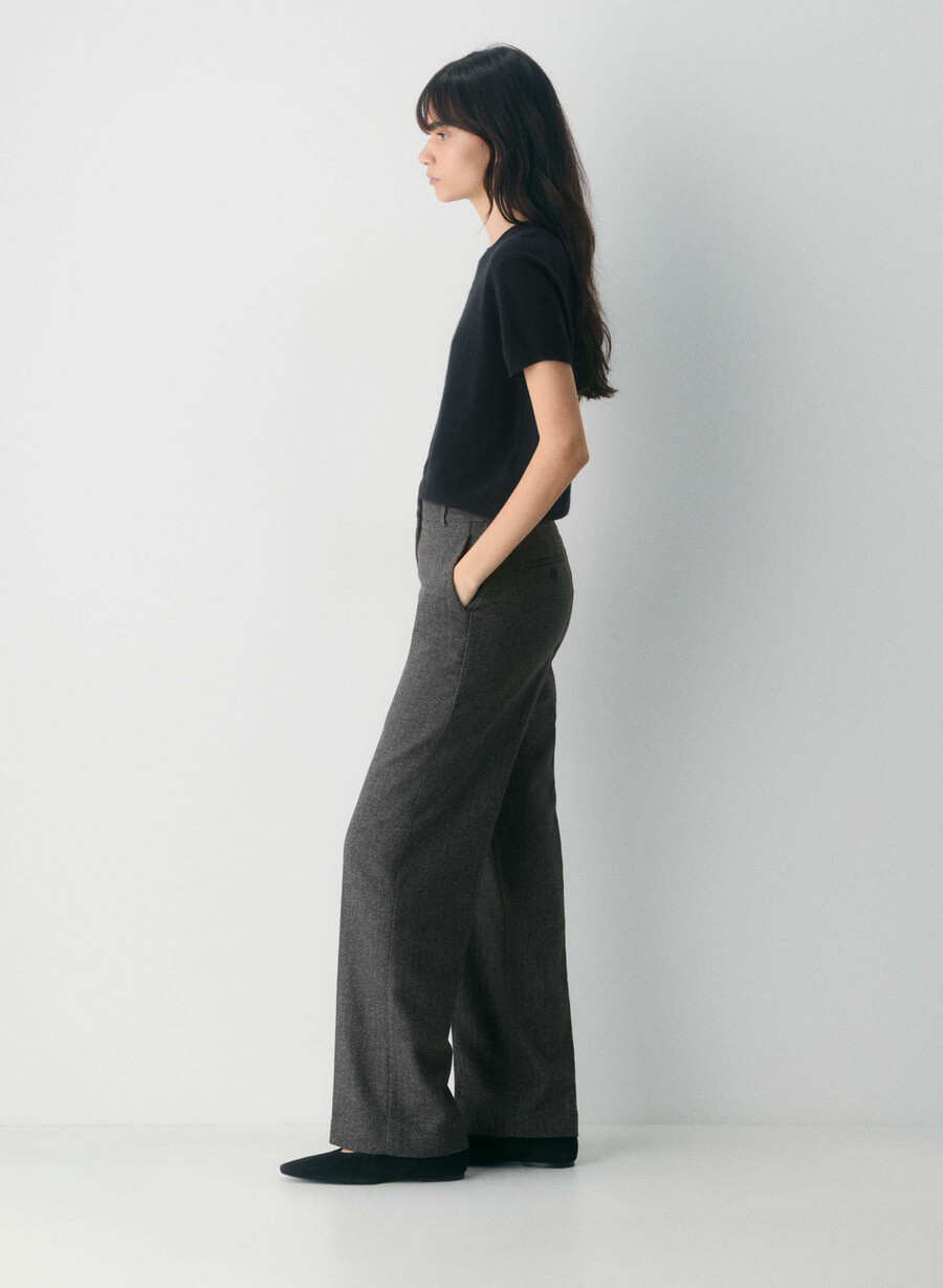 agency pant - precision wool chaney blackgrey