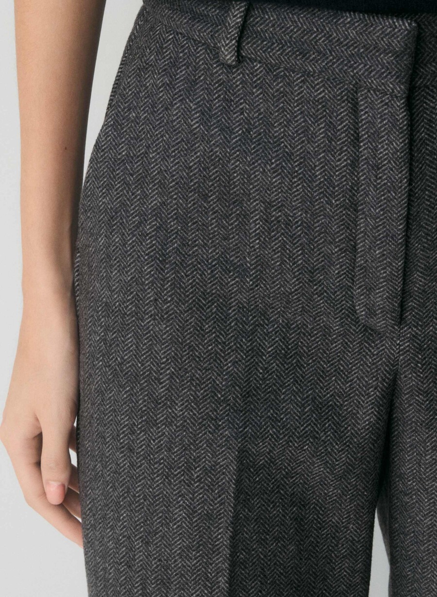 agency pant - precision wool chaney blackgrey