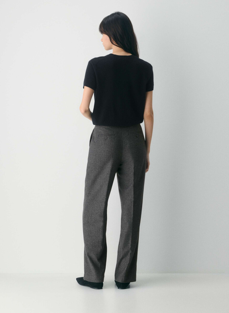 agency pant - precision wool chaney blackgrey