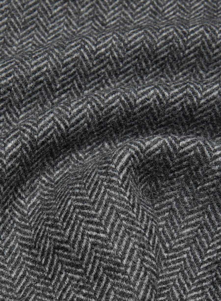 chisel skirt - precision wool chaney blackgrey