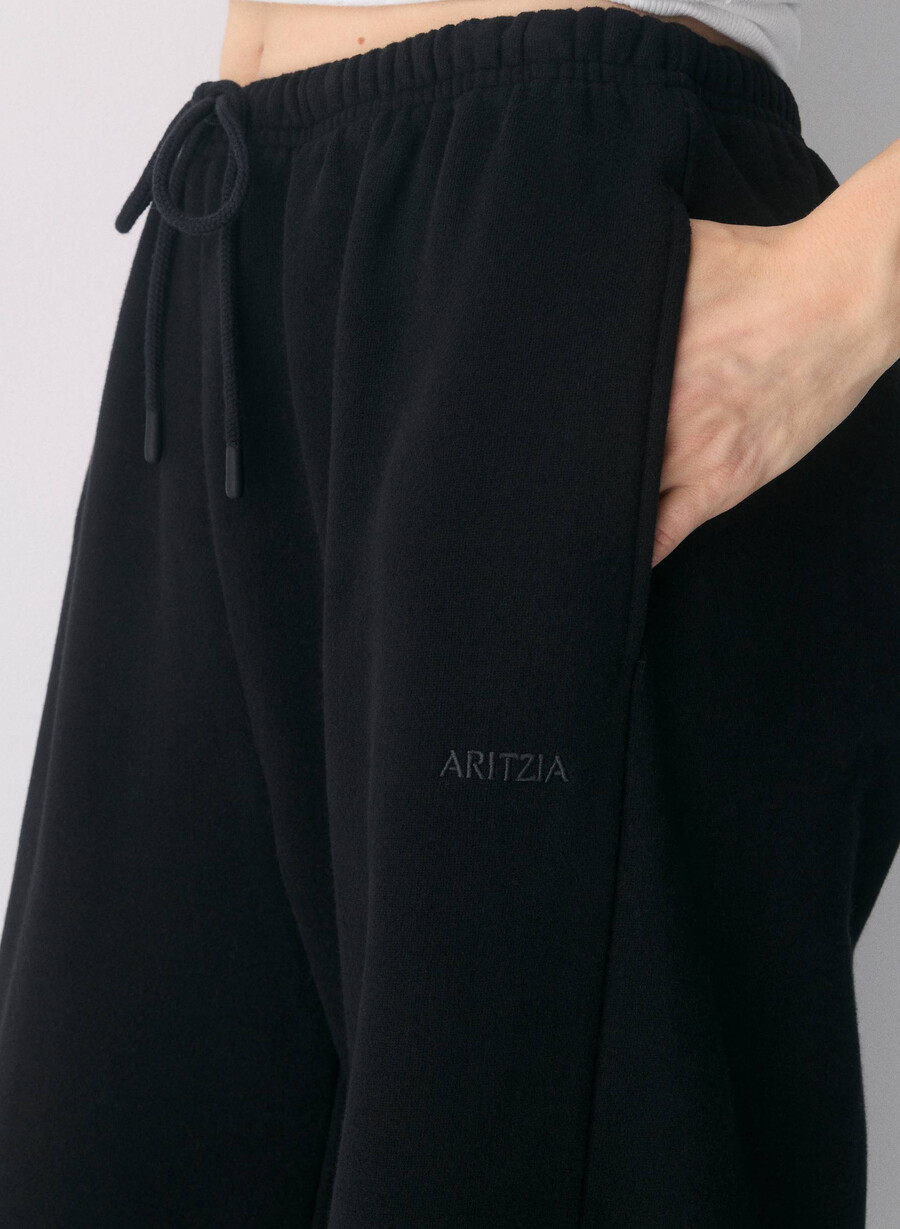 cozy sweatfleece mega flutter sweatpant black