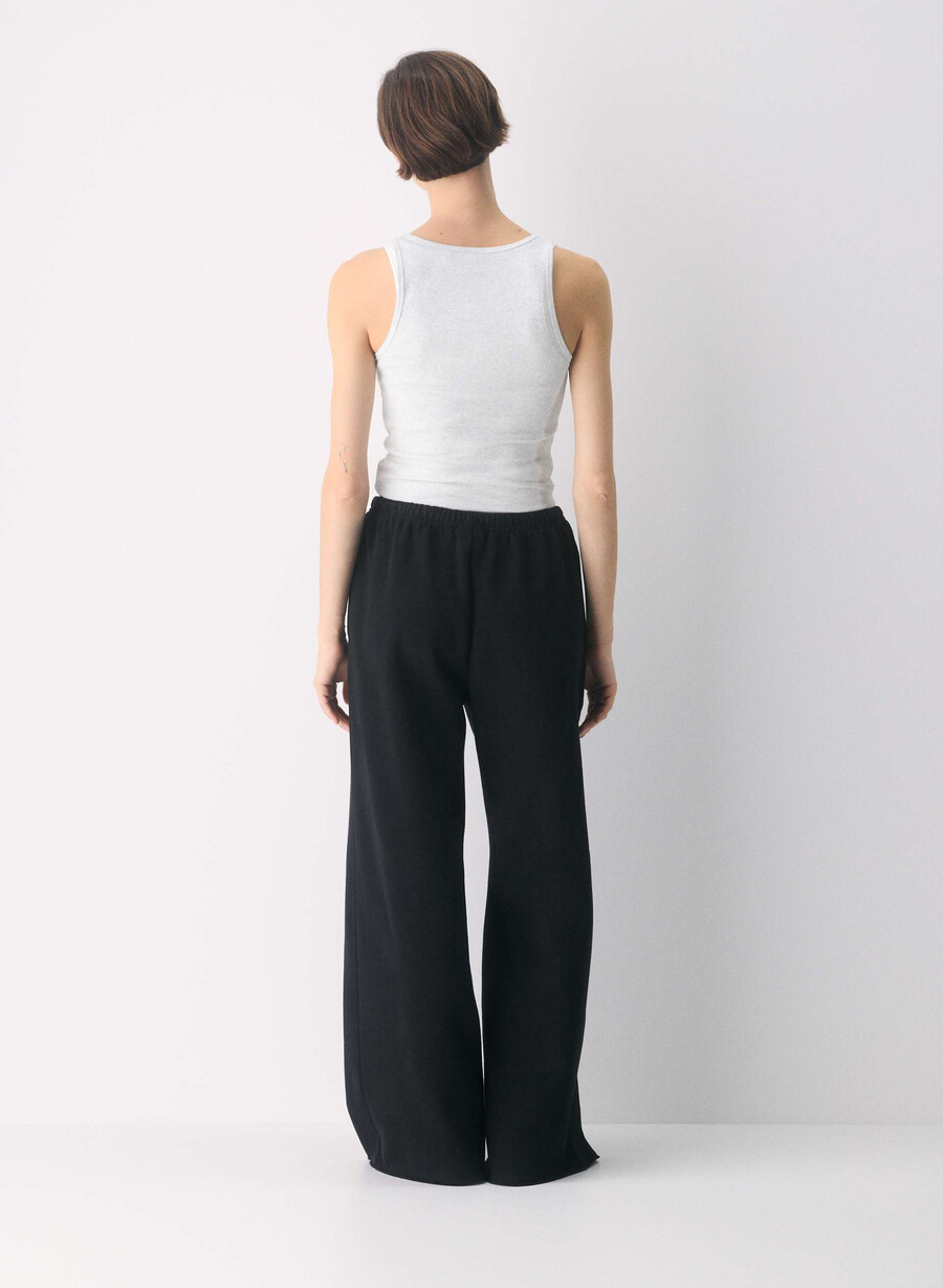 cozy sweatfleece mega flutter sweatpant black