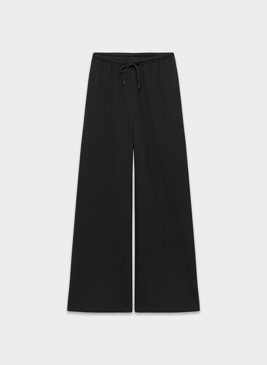 cozy sweatfleece mega flutter sweatpant black