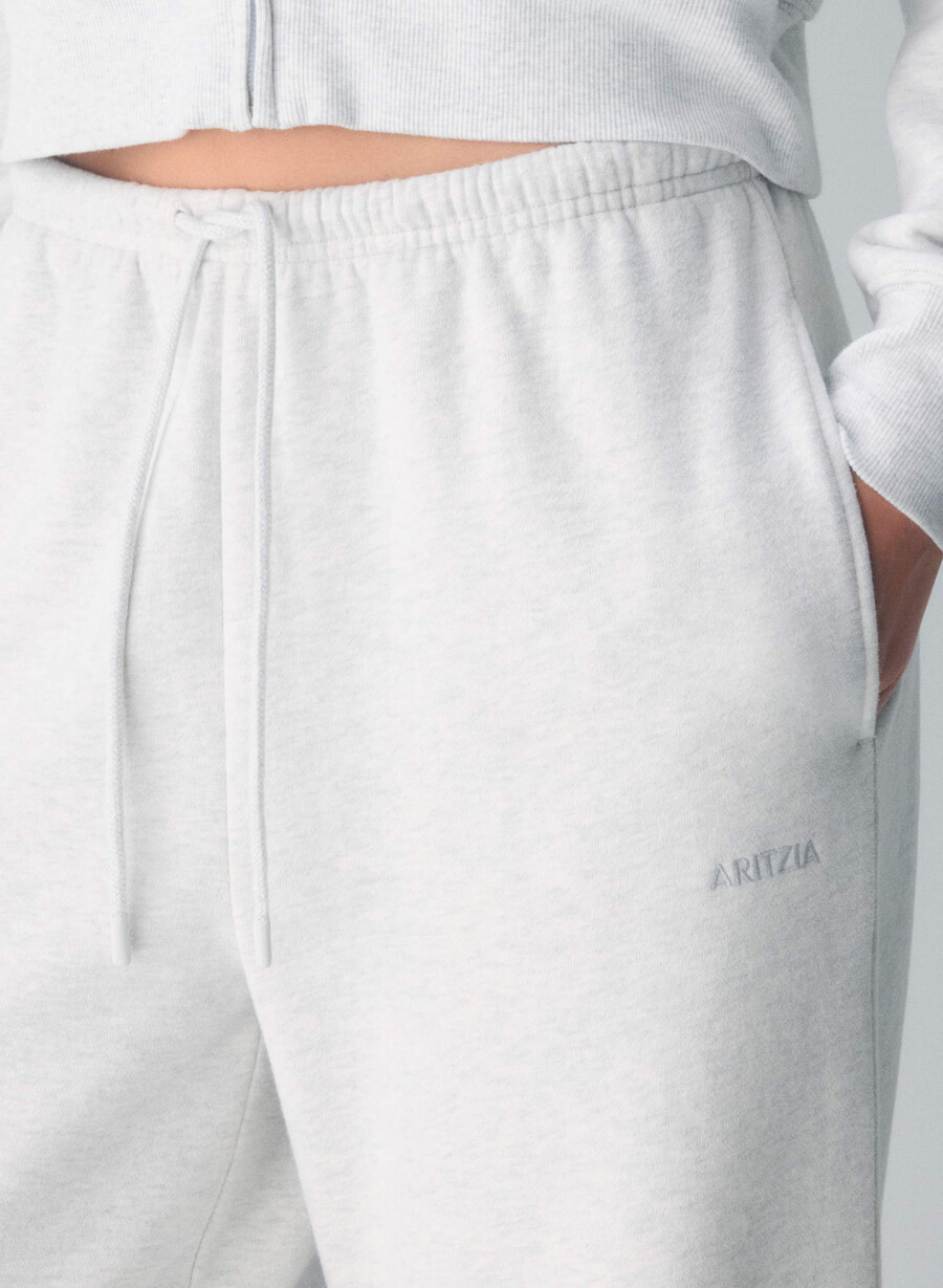 cozy sweatfleece mega flutter sweatpant heather cloud white