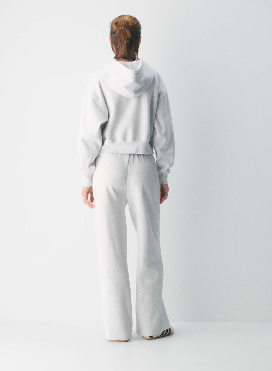 cozy sweatfleece mega flutter sweatpant heather cloud white