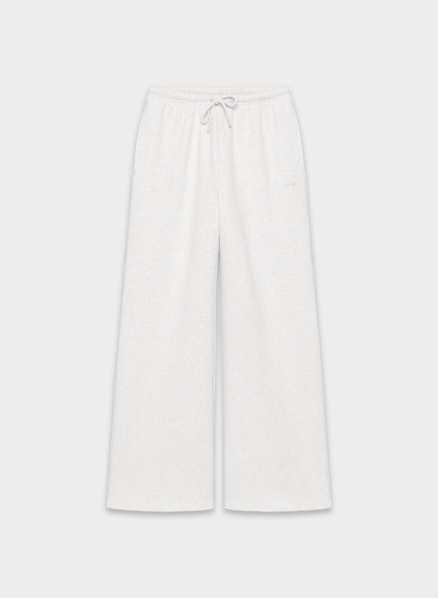 cozy sweatfleece mega flutter sweatpant heather cloud white