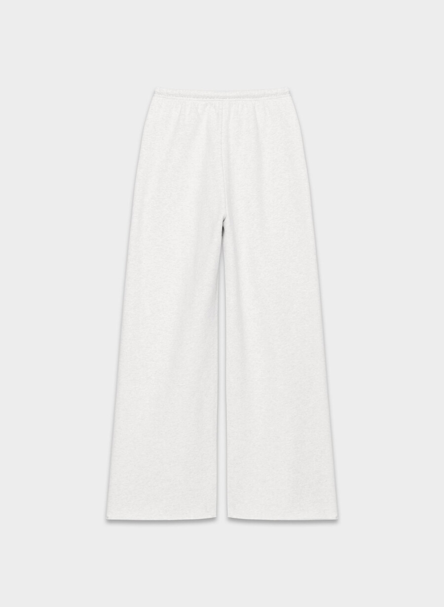 cozy sweatfleece mega flutter sweatpant heather cloud white