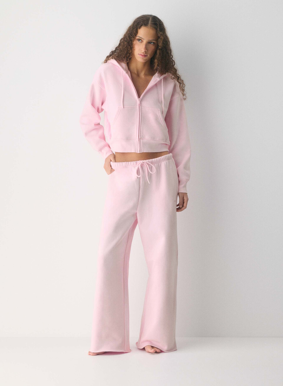 cozy sweatfleece mega flutter sweatpant villa pink