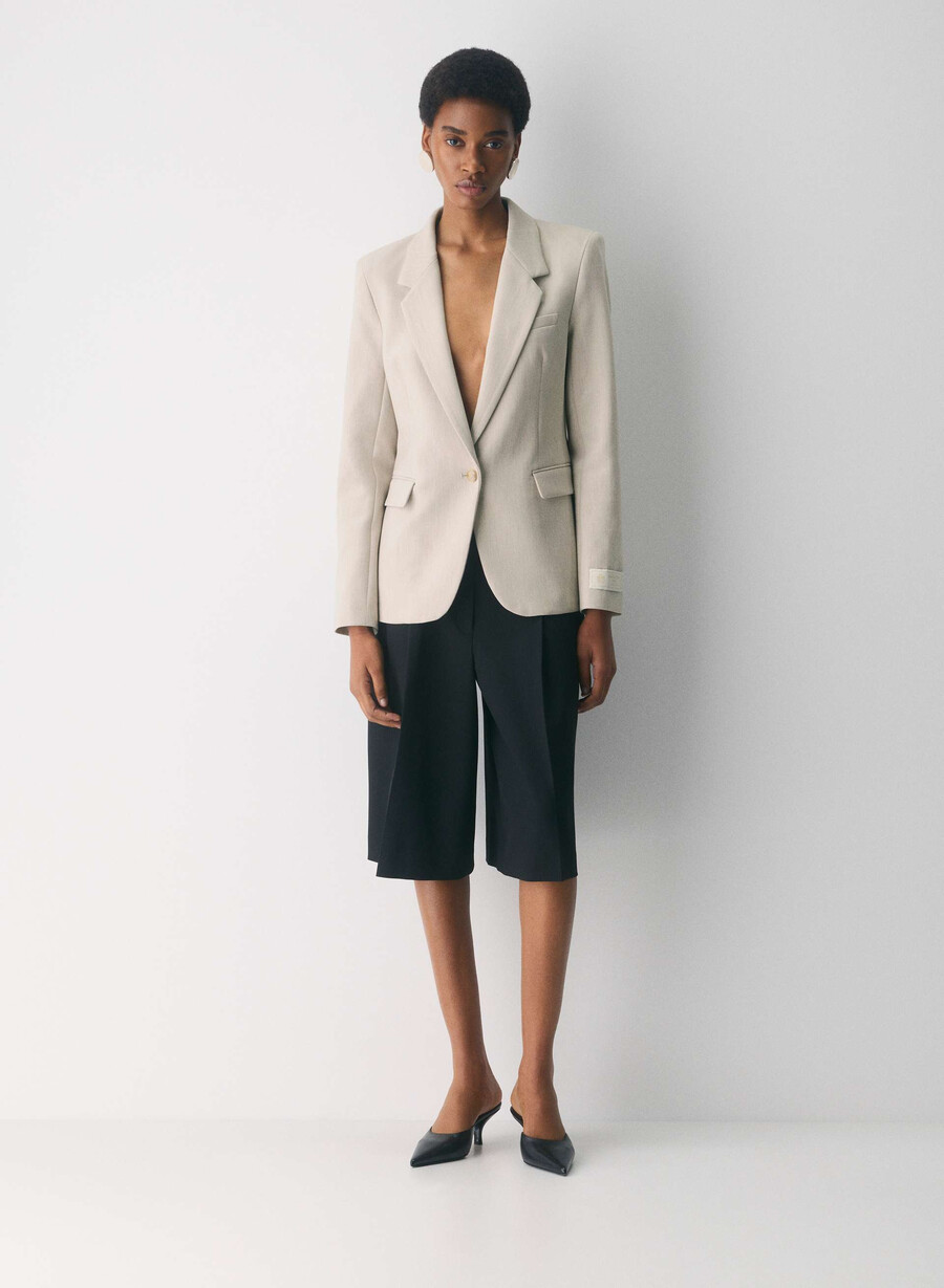 producer blazer - ressential heather matte pearl