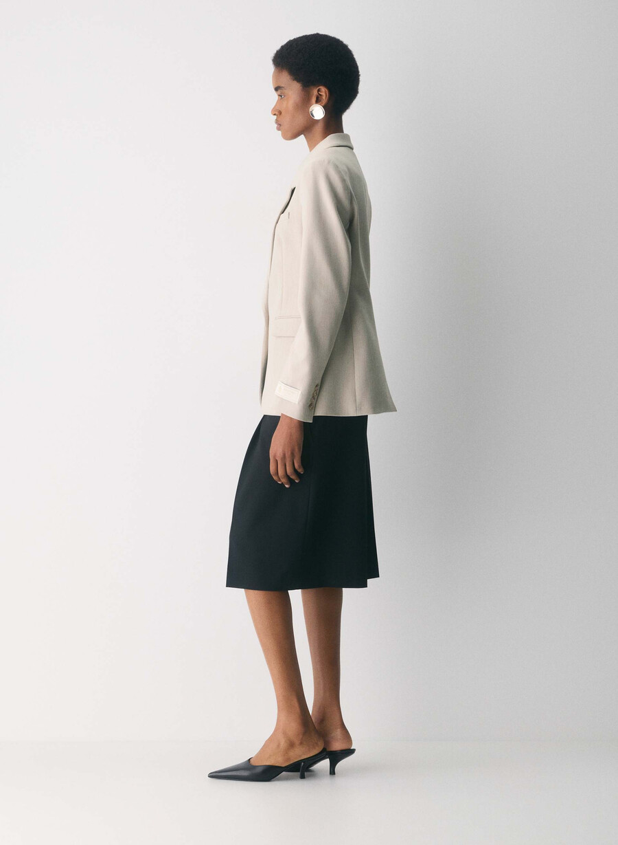 producer blazer - ressential heather matte pearl