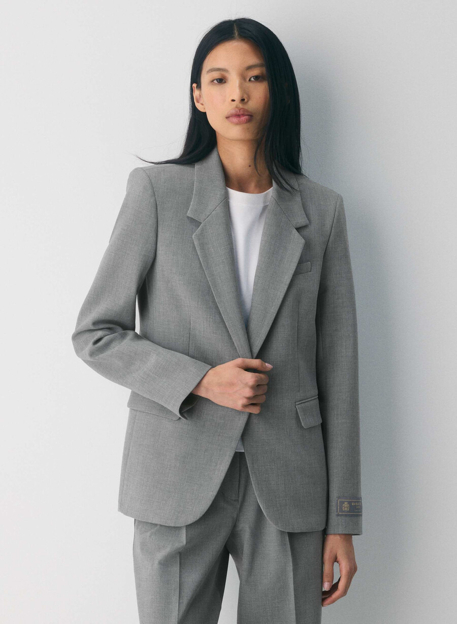 producer blazer - ressential heather dark grey