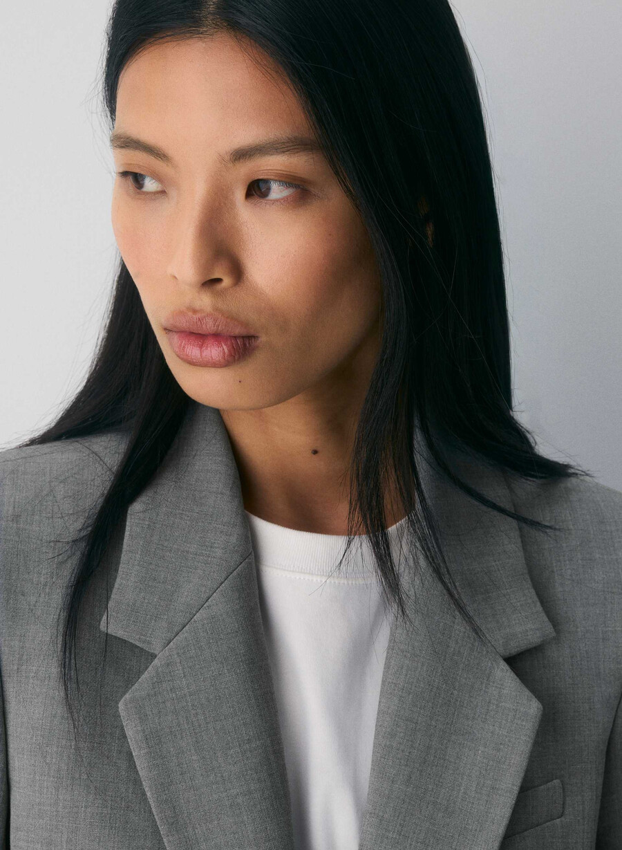 producer blazer - ressential heather dark grey