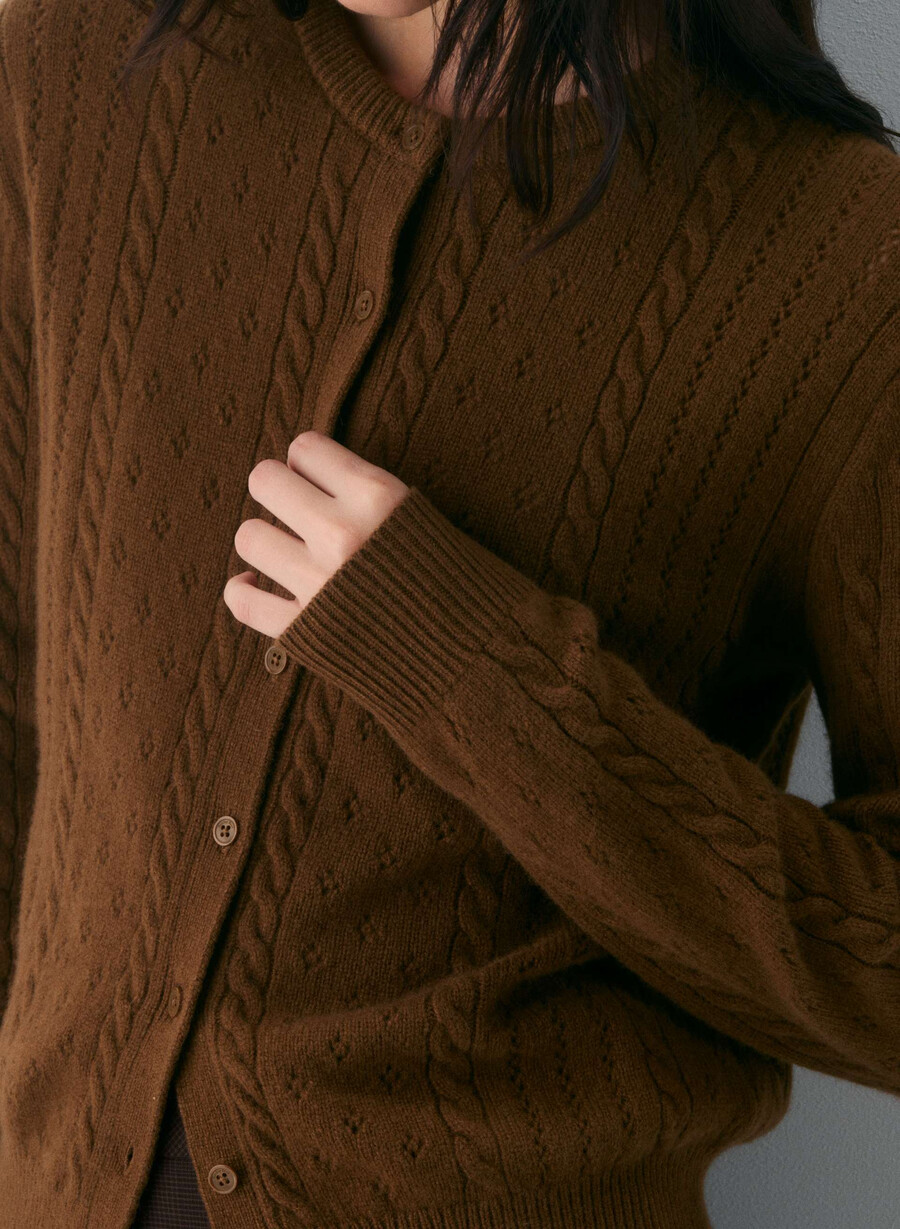 sweetspot cardigan chocolatier brown