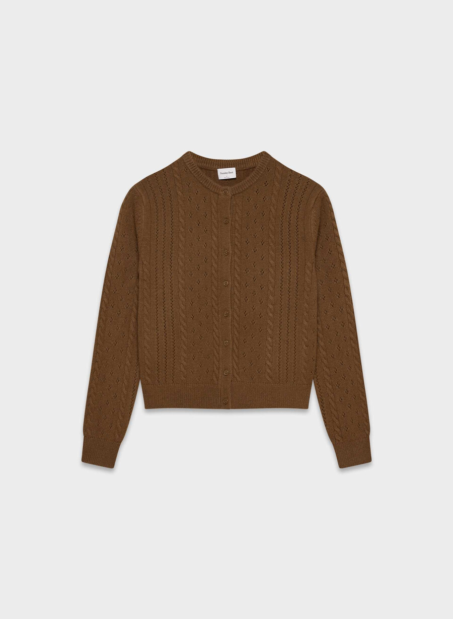 sweetspot cardigan chocolatier brown