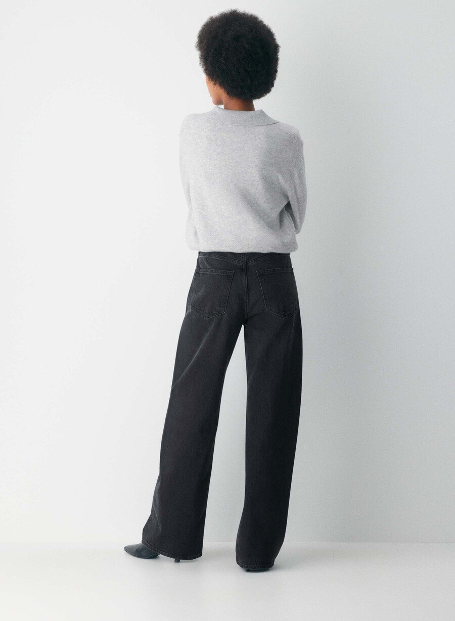agolde low curve jean black tar