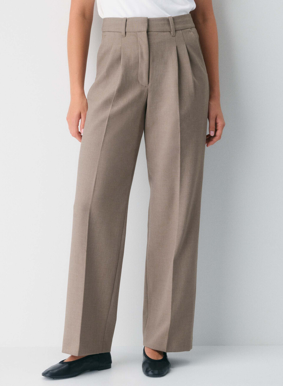 the effortless pant curve-fit - ressential heather nomad taupe