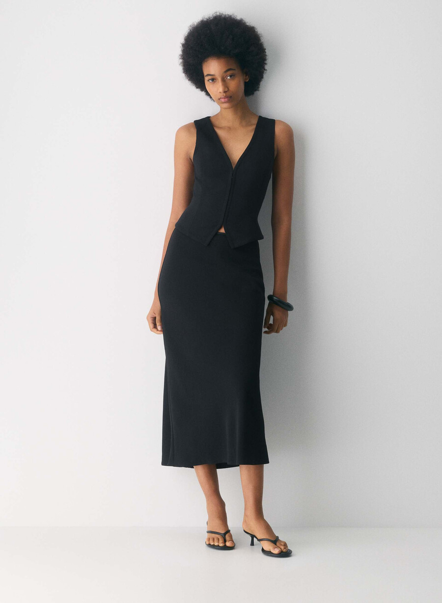 attire vest - crepette black