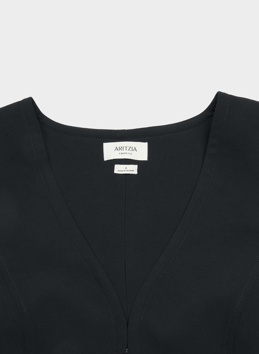 attire vest - crepette black