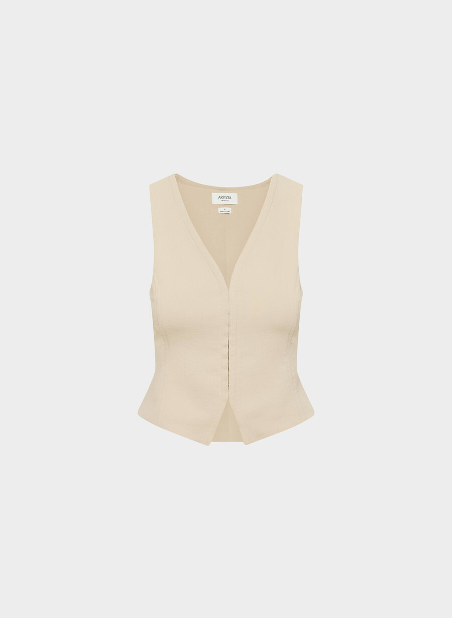 attire vest - crepette marcona beige