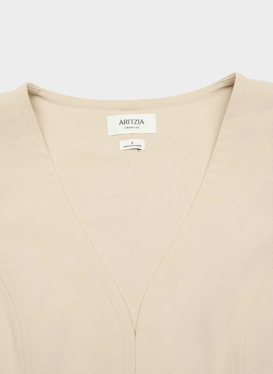 attire vest - crepette marcona beige