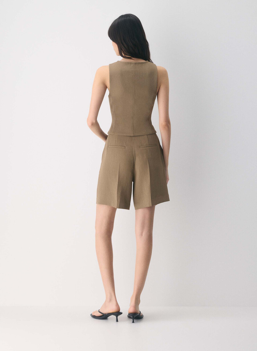 attire vest - crepette folio brown