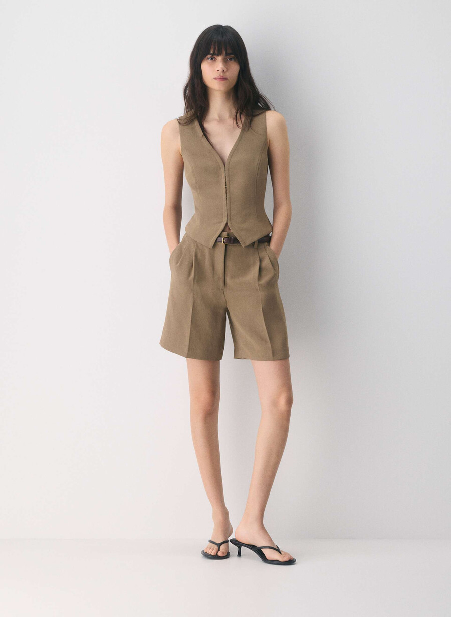 attire vest - crepette folio brown