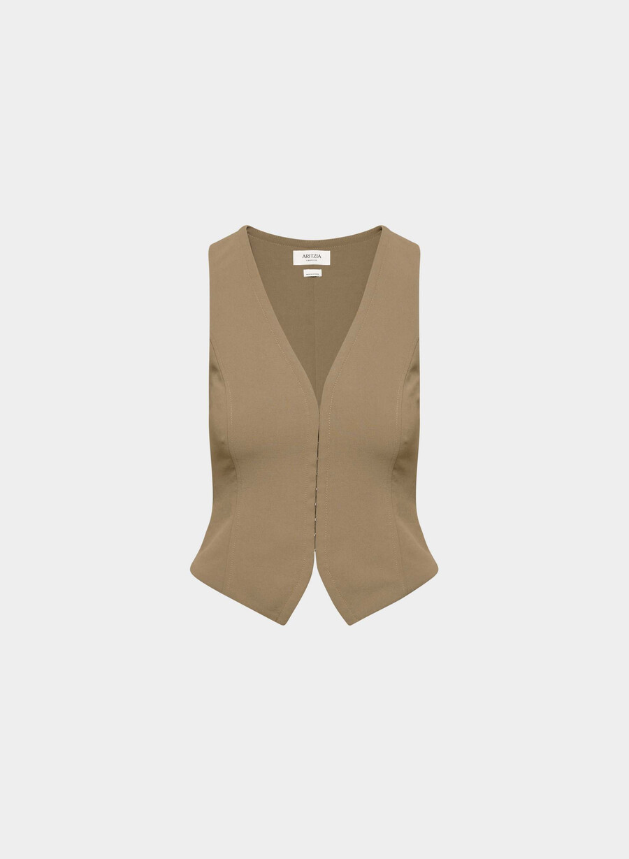 attire vest - crepette folio brown