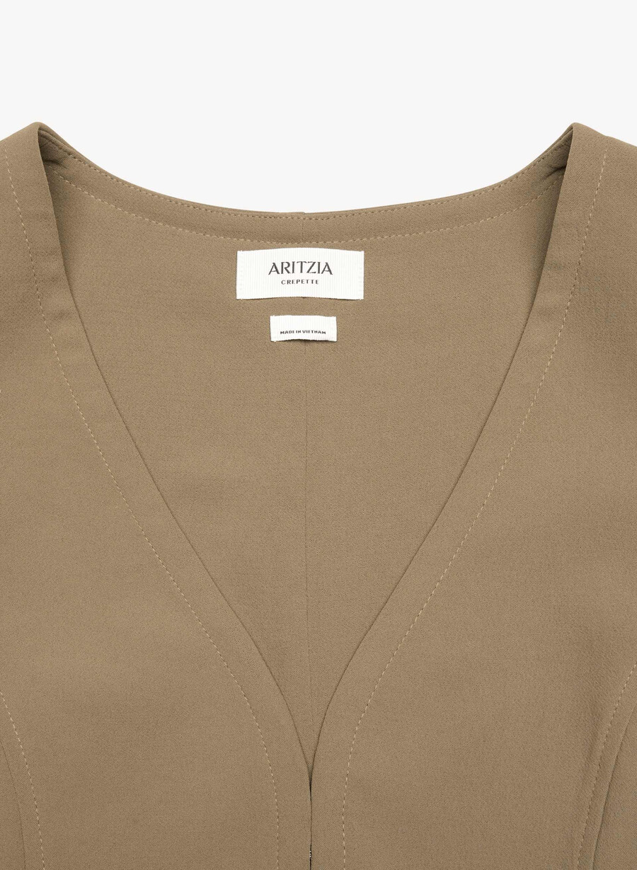 attire vest - crepette folio brown