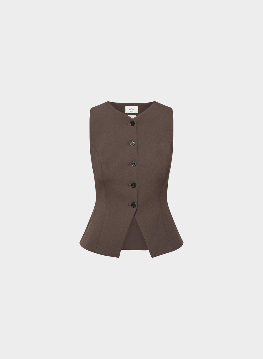 regal vest - ressential rich mocha brown
