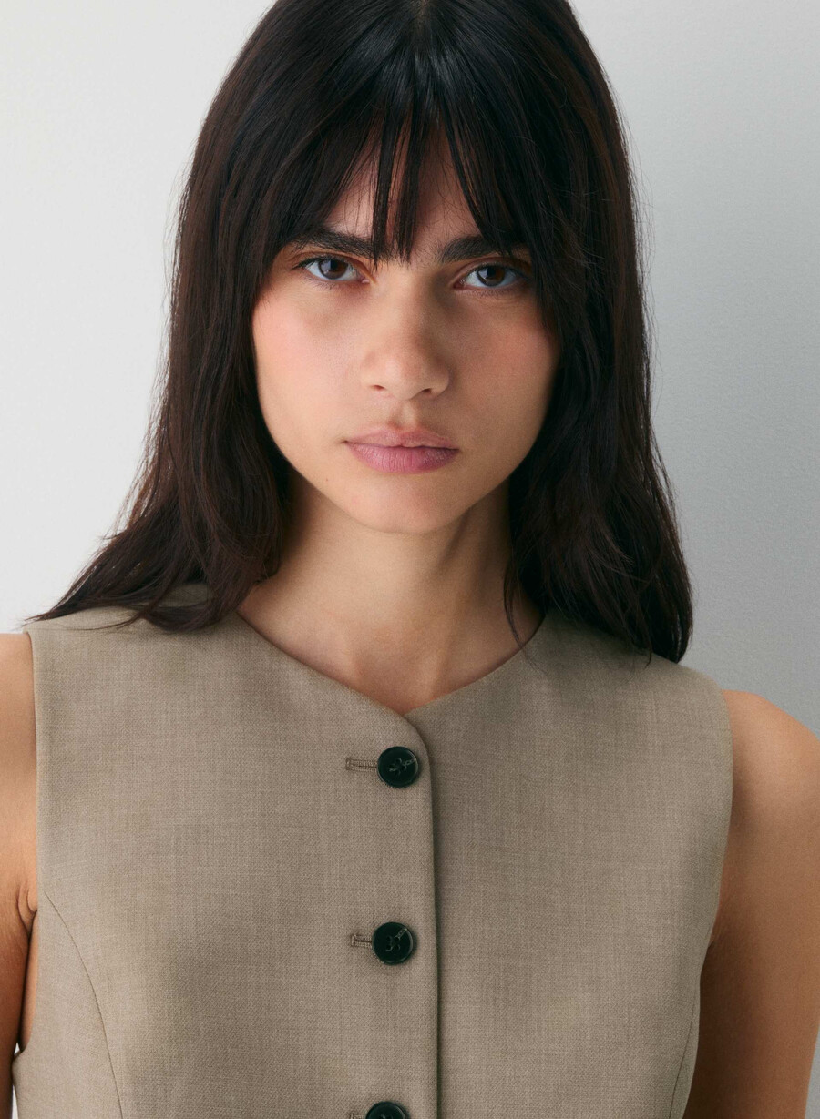 regal vest - ressential heather nomad taupe