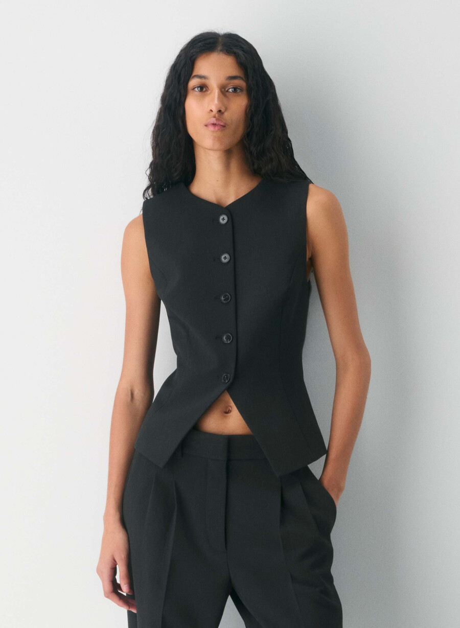regal vest - ressential heather black