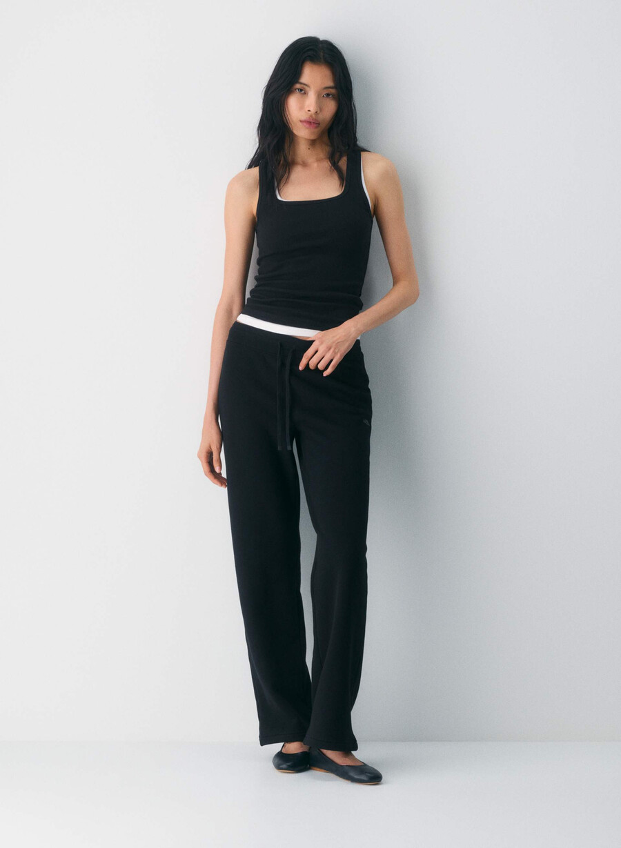 cozy sweatfleece perfect banded sweatpant black