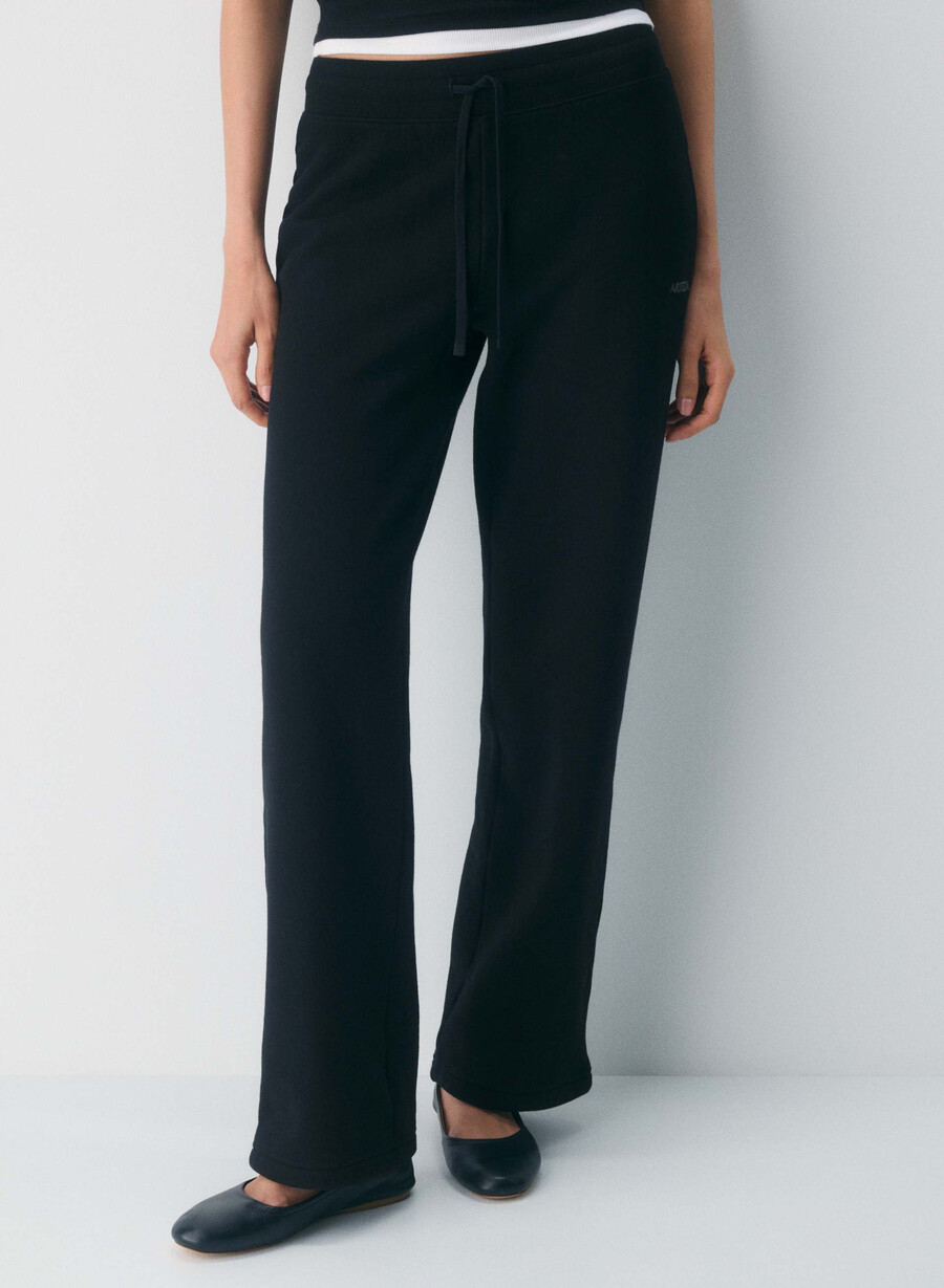 cozy sweatfleece perfect banded sweatpant black