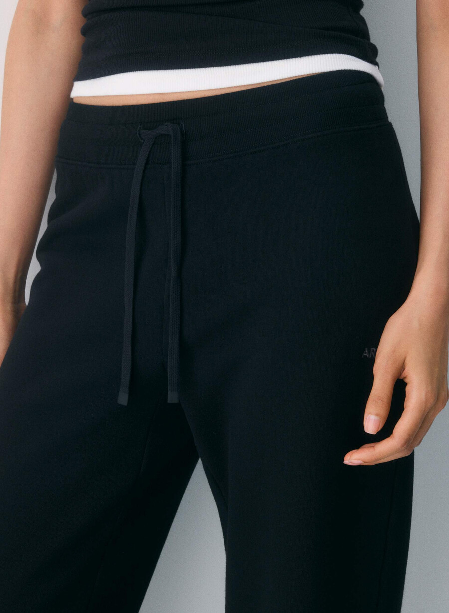 cozy sweatfleece perfect banded sweatpant black