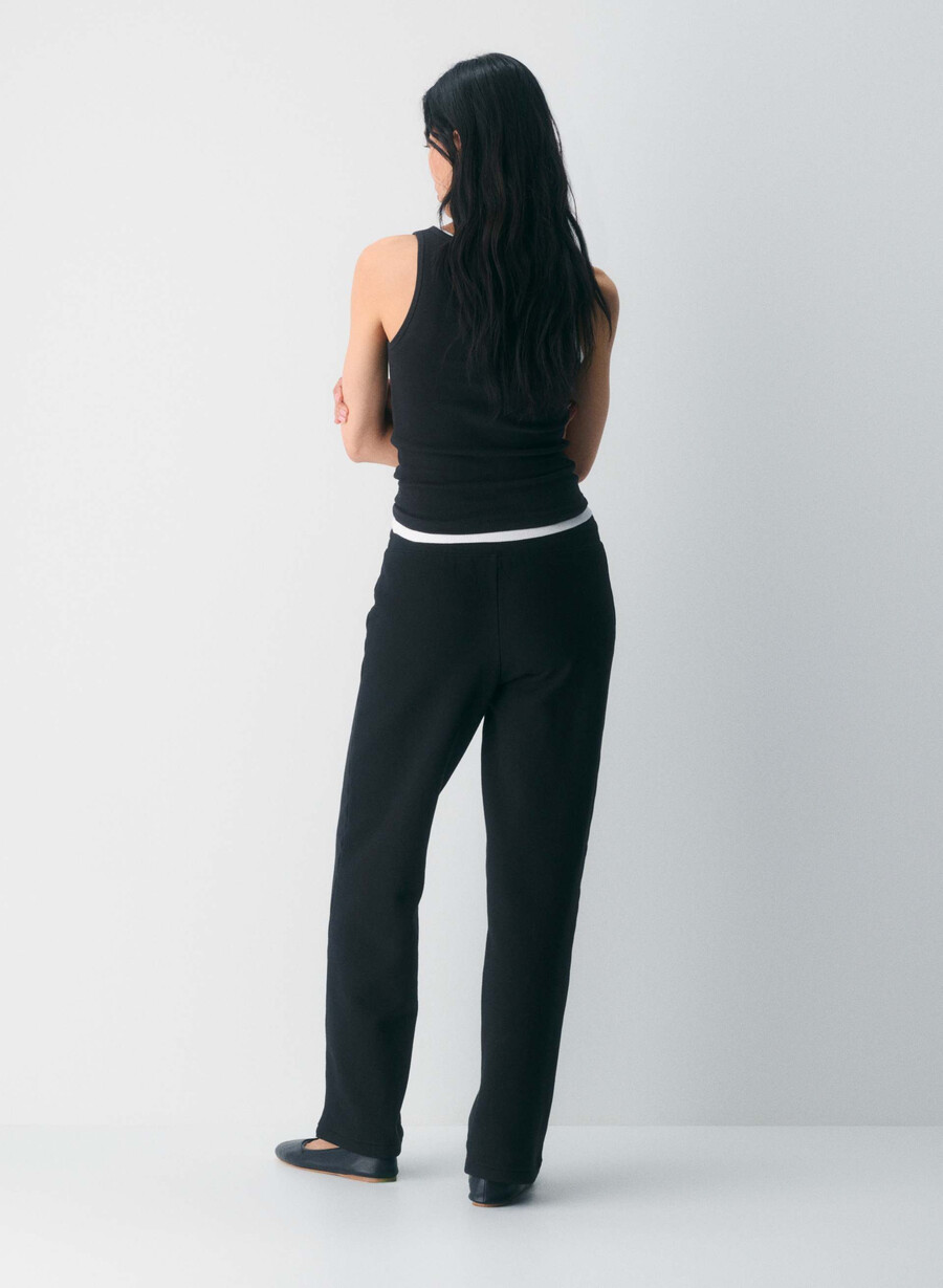 cozy sweatfleece perfect banded sweatpant black