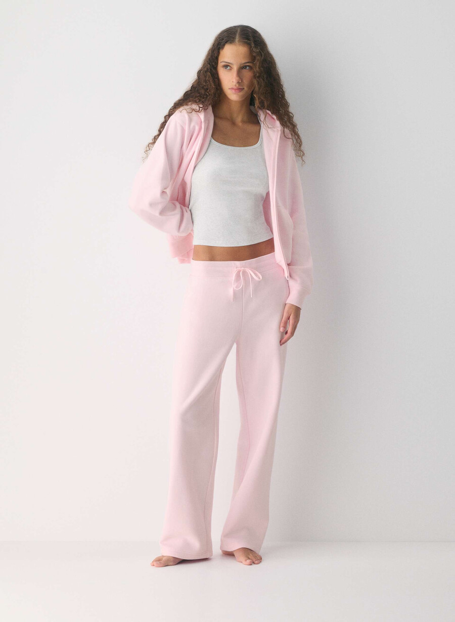 cozy sweatfleece perfect banded sweatpant villa pink