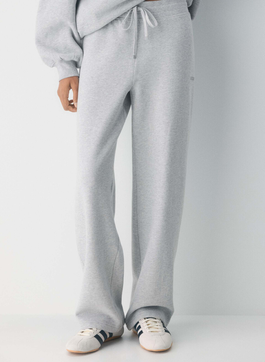 cozy sweatfleece perfect banded sweatpant heather chrome