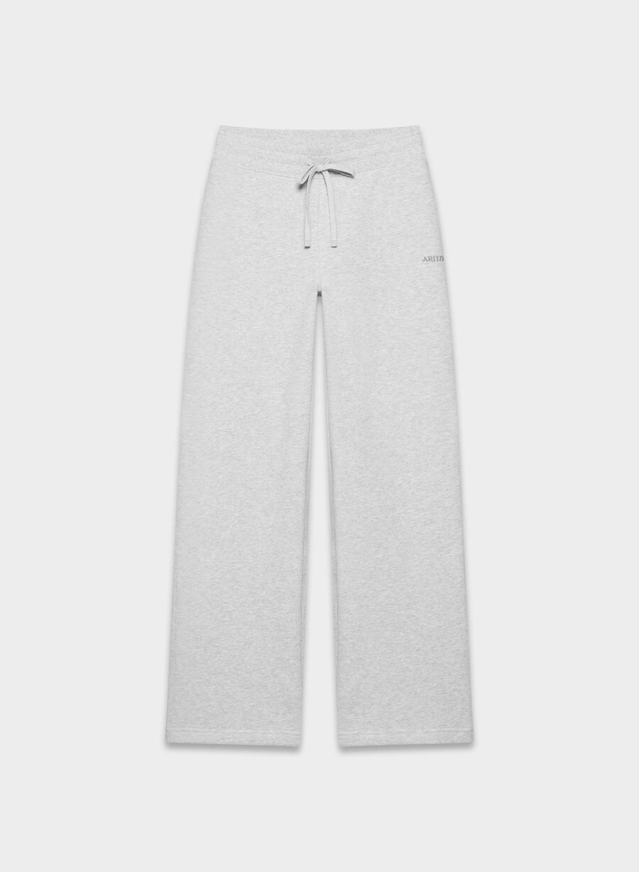 cozy sweatfleece perfect banded sweatpant heather chrome