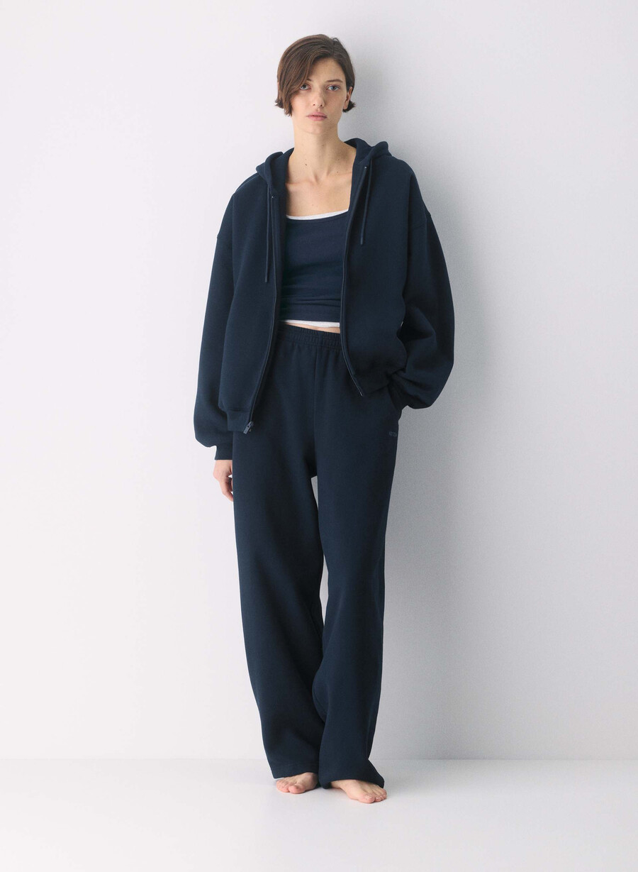 cozy sweatfleece mega zip hoodie admiral