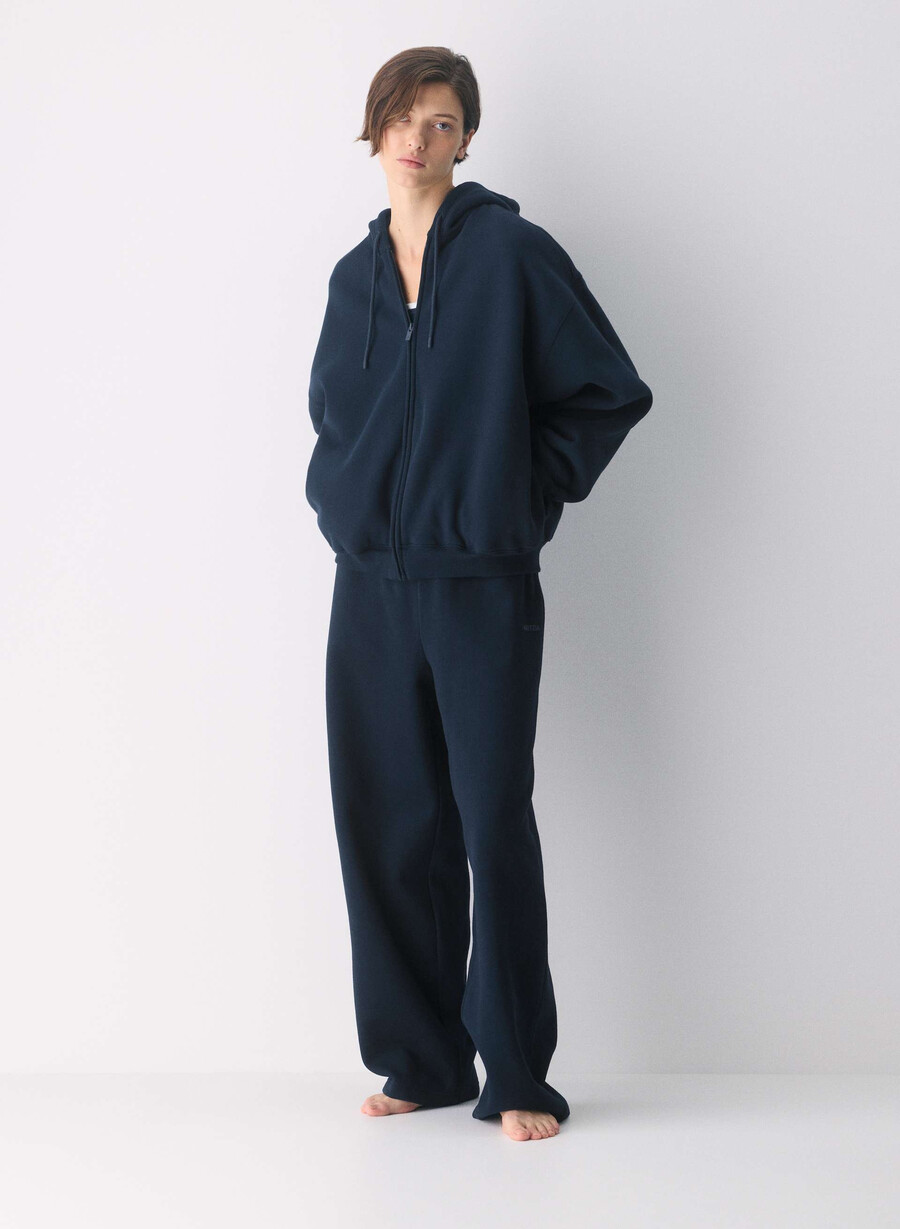 cozy sweatfleece mega zip hoodie admiral