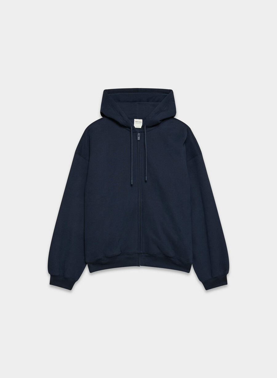 cozy sweatfleece mega zip hoodie admiral