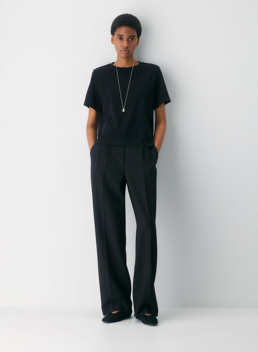 interlock cotton function t-shirt black