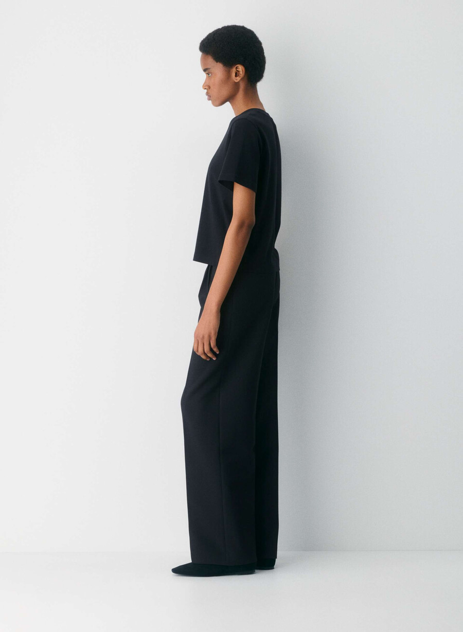 interlock cotton function t-shirt black