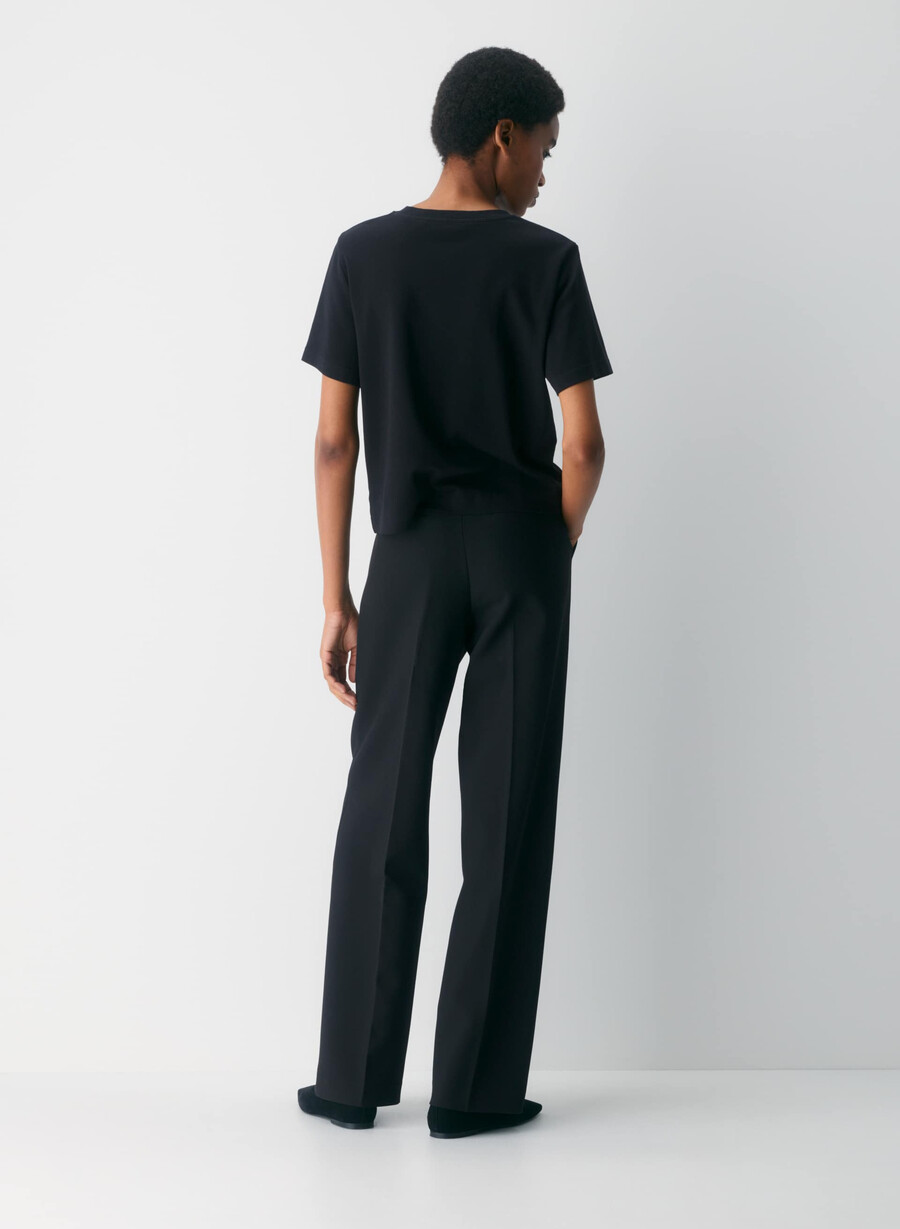 interlock cotton function t-shirt black