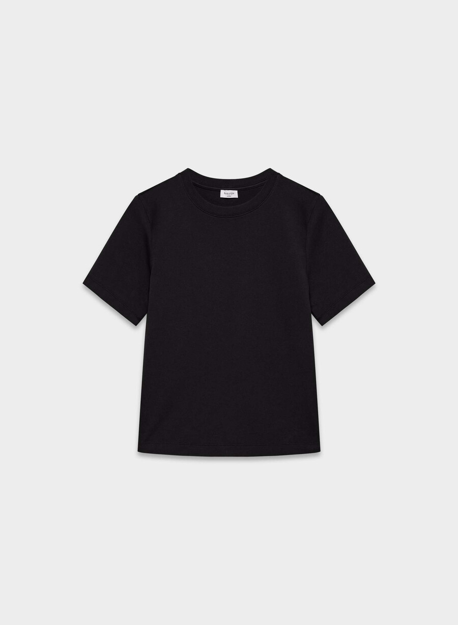 interlock cotton function t-shirt black