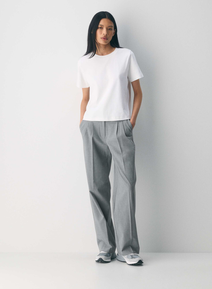 interlock cotton function t-shirt white