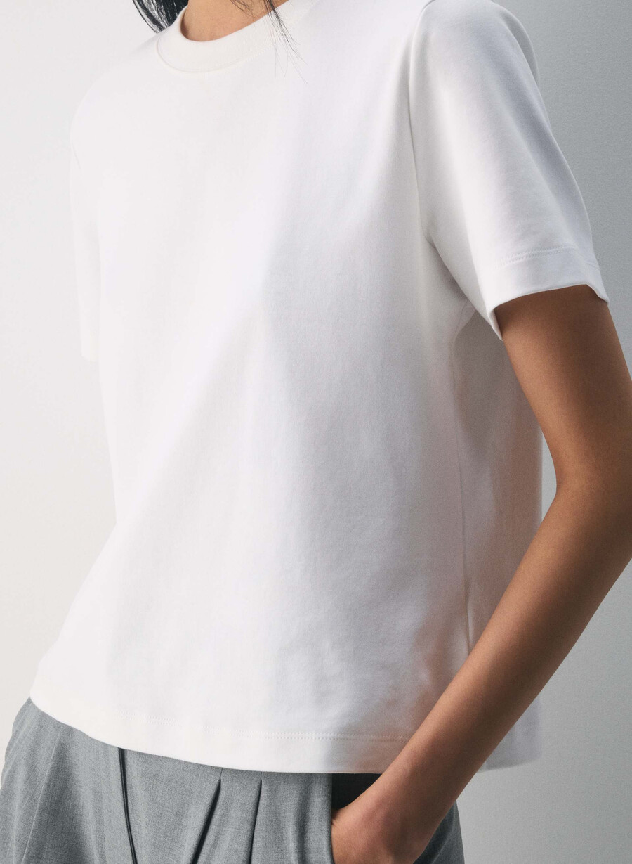 interlock cotton function t-shirt white