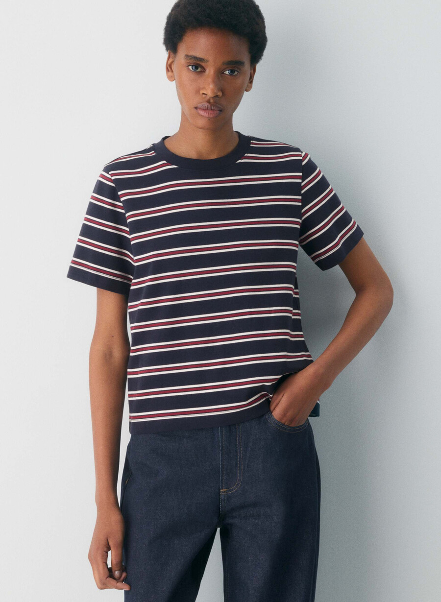 interlock cotton function t-shirt dk nt nvy cordovan