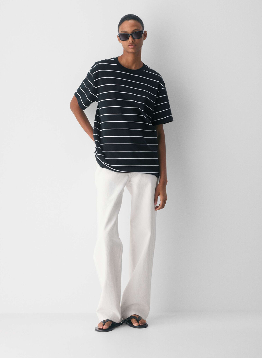 interlock cotton pegasus t-shirt dark night navywhit